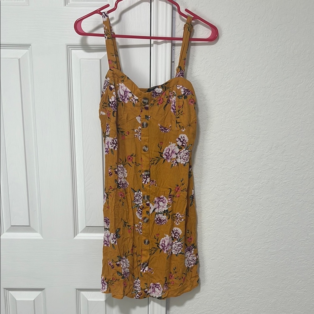 Floral Mustard Dress